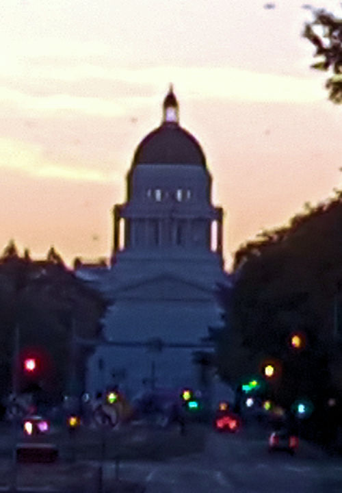 Sacramento Capitol at sunset