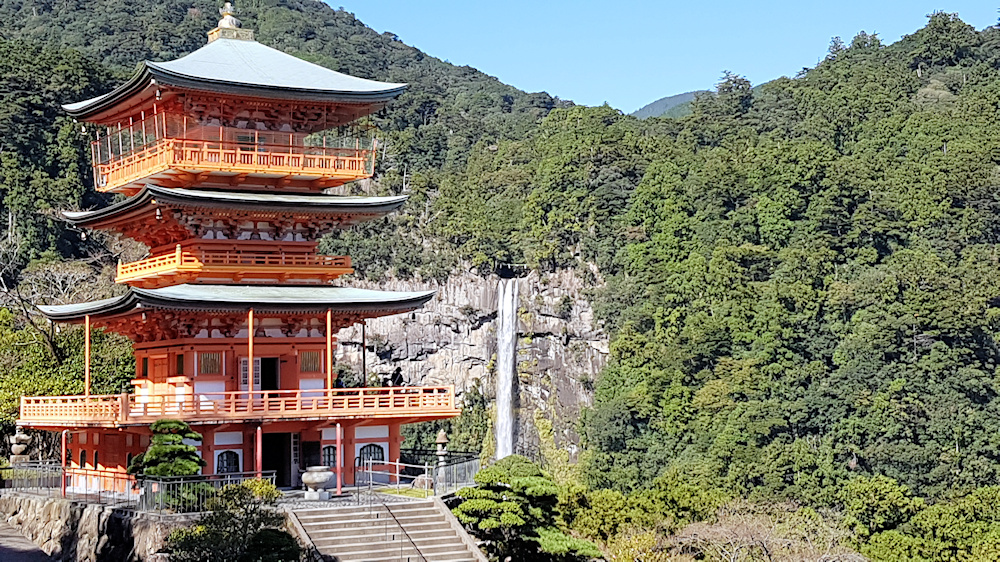 Five-level pagoda and Nachi Falls