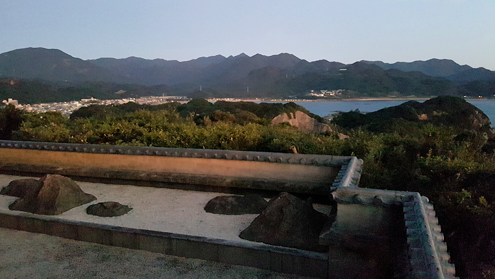 The magnificent Urashima resort complex. View from the room